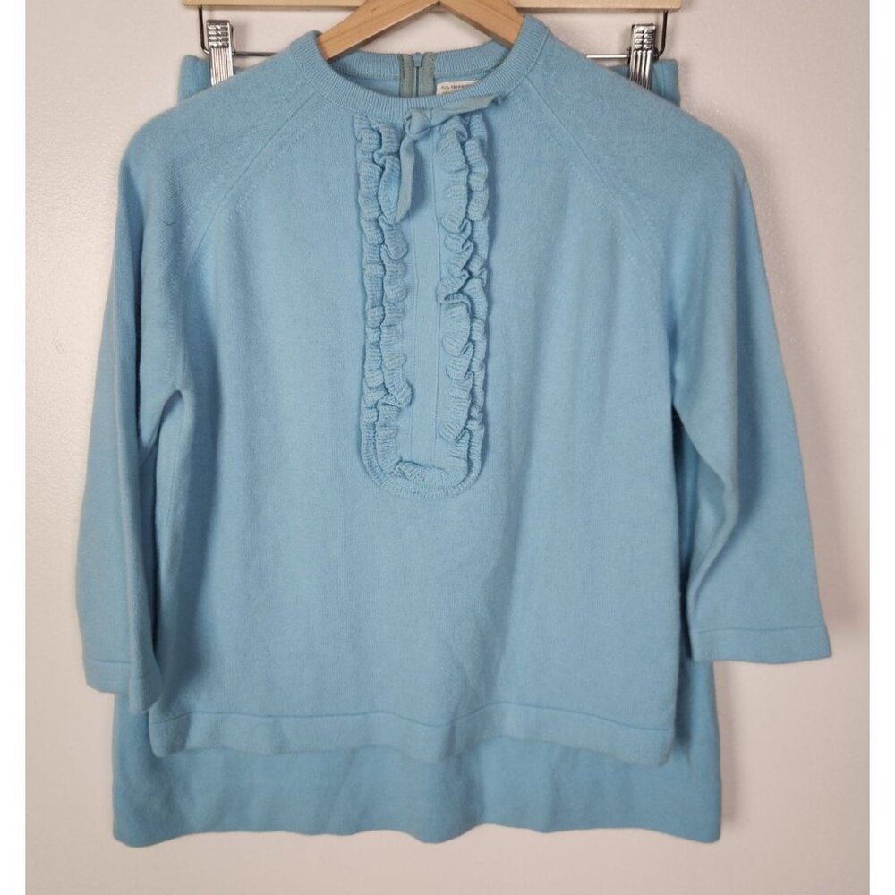 Vtg. Talbott Taralan Women's Sz. 40 Ligh Blue Skirt Sweater Set
